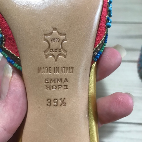 Emma Hope Beaded Mules Size 39 1/2 - Picture 9 of 11